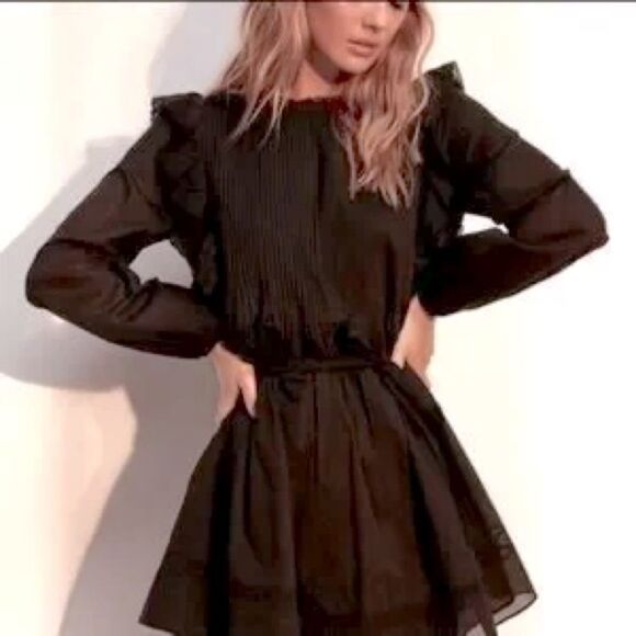 Aritzia Wilfred la Boheme Elia Mini Dress in Black size Small - Picture 1 of 15